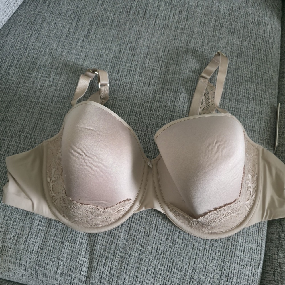 ThirdLove 24/7 Classic T-Shirt Bra Women 42C Beige Lace Detail.E65